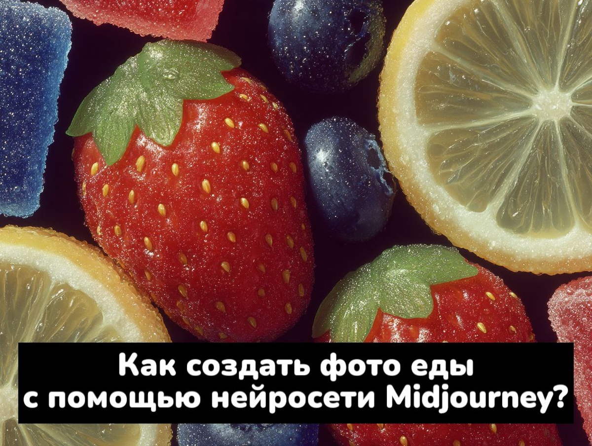Как создать фото еды с помощью нейросети Midjourney?