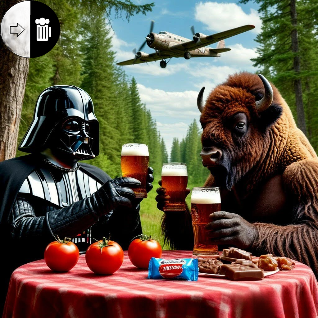 Шедеврум любит пихать персонажам два бокала пива в руки. Думает, что человеки пьют по македонски)))