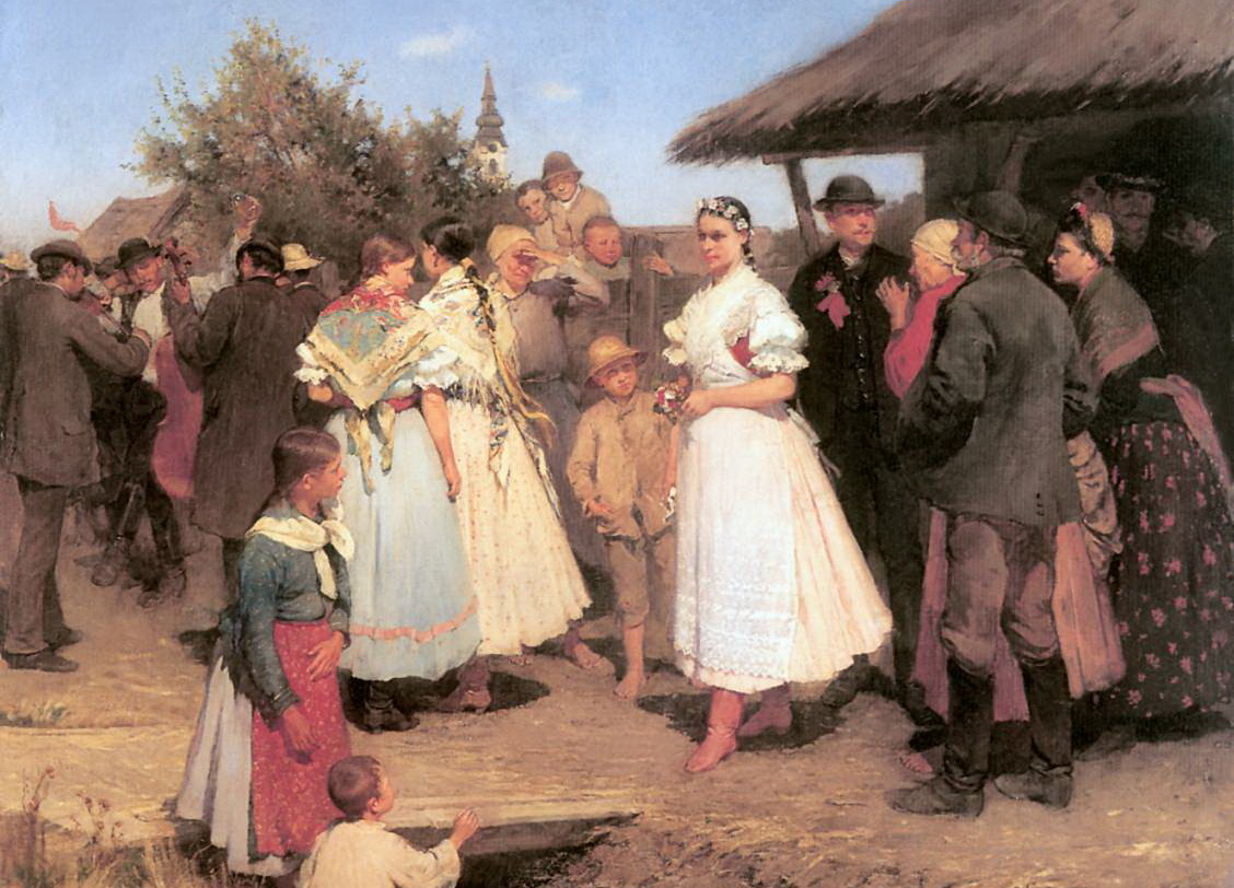 "Свадебная процессия", худ. Лайош Диак-Эбнер