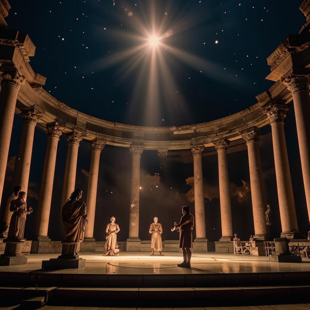 Античные актёры на сцене