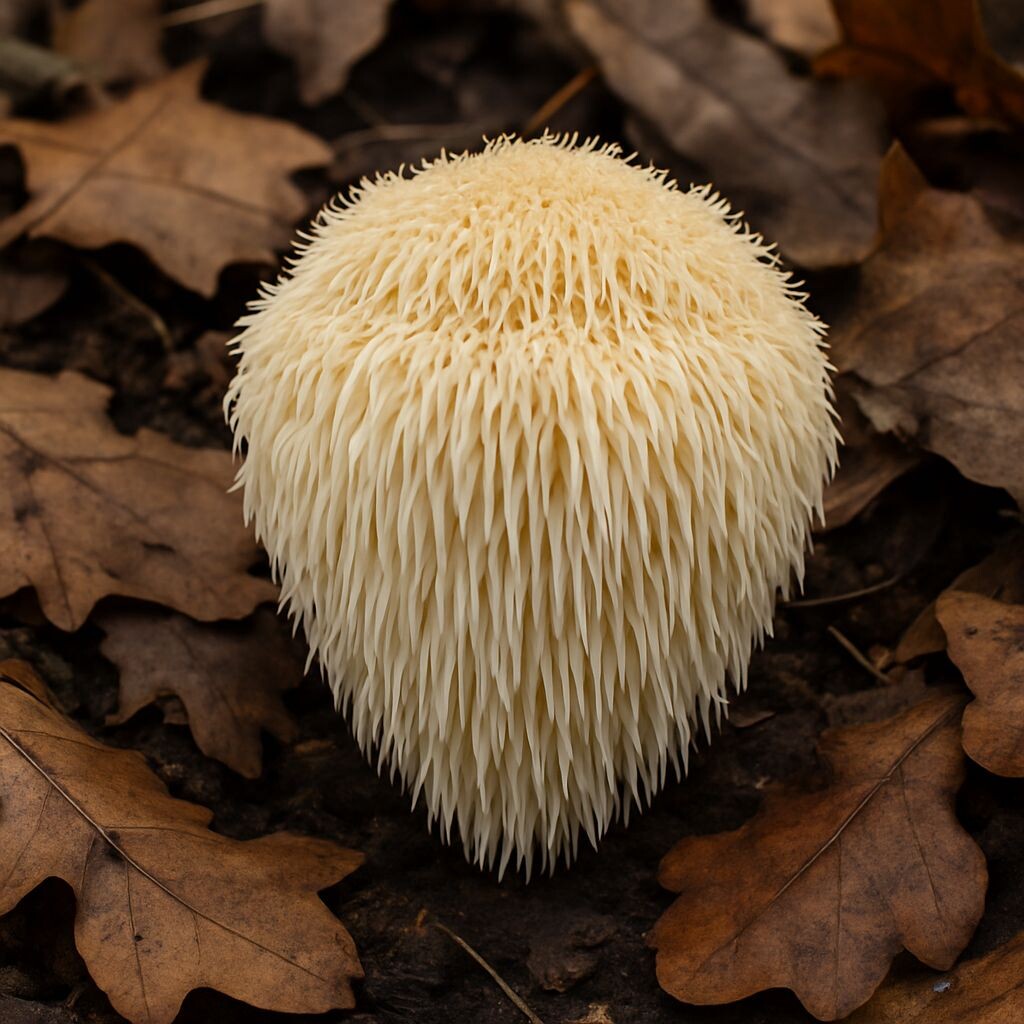 Ежовик гребенчатый (Hericium erinaceus).