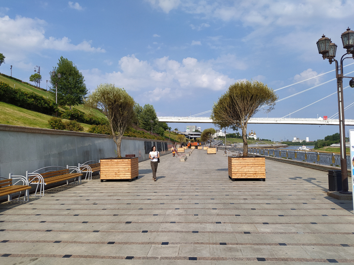 Набережная в Тюмени. Тут очень уютно и комфортно