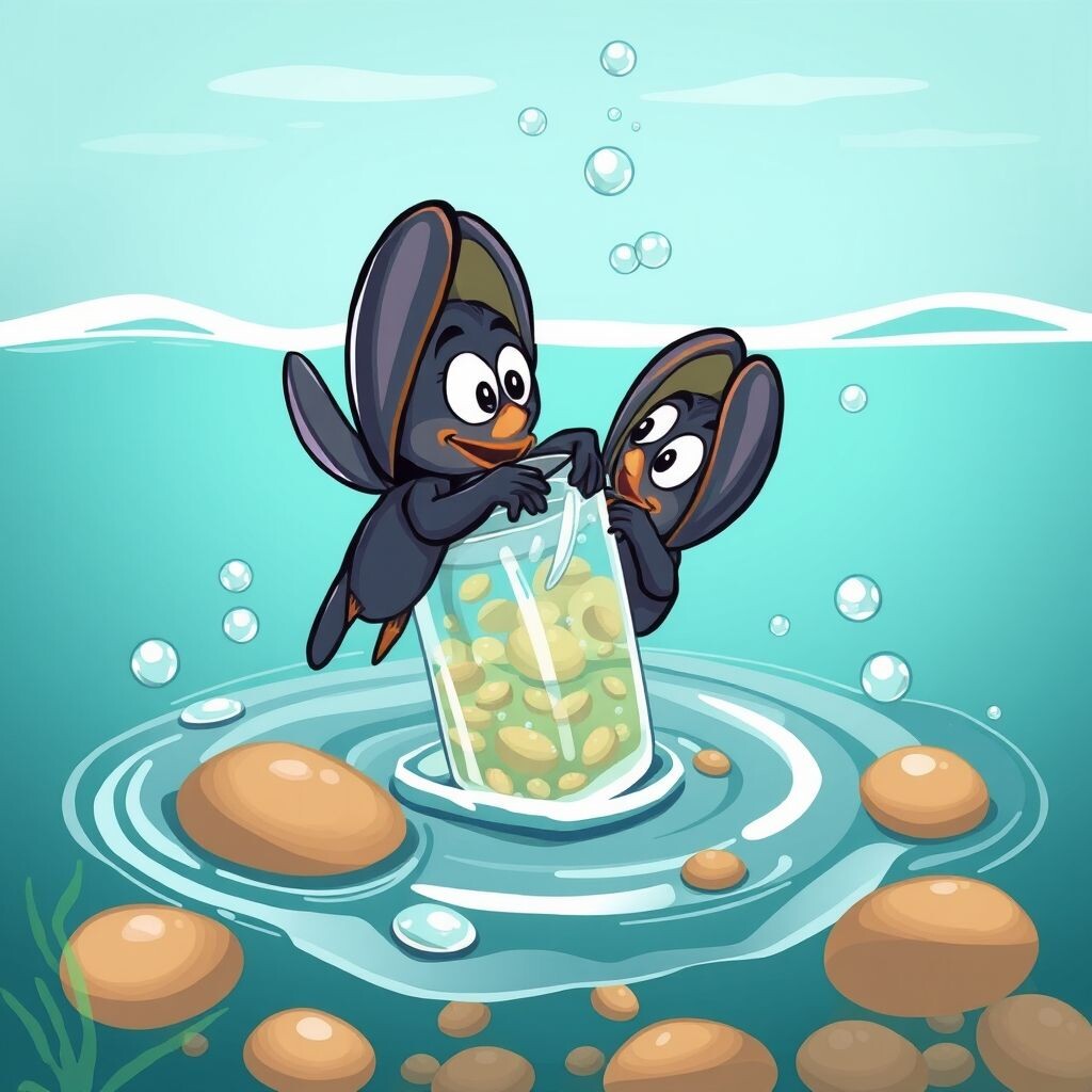 Биорегуляция качества воды: как мидии становятся природными фильтрами