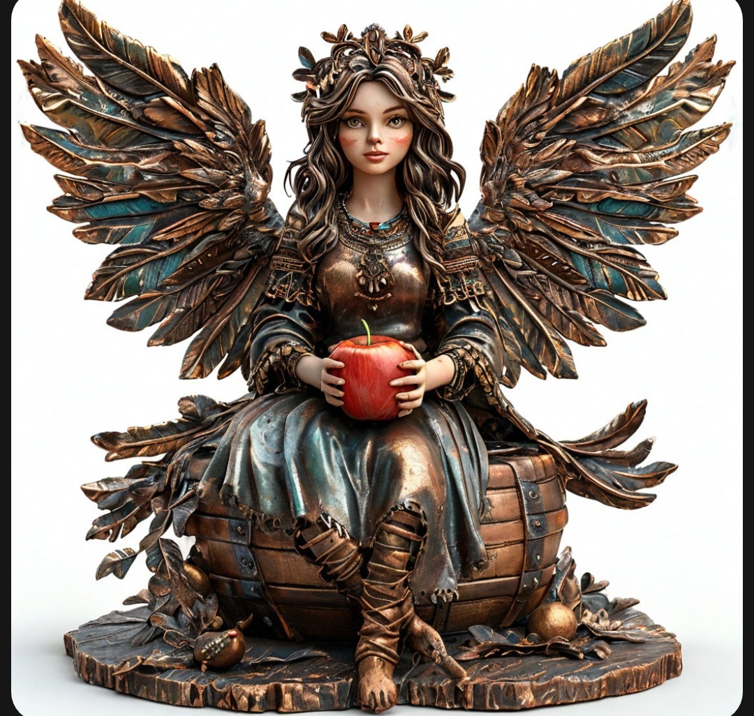 Птица Алконост. Вольная трактовка изображения. Авторство мое