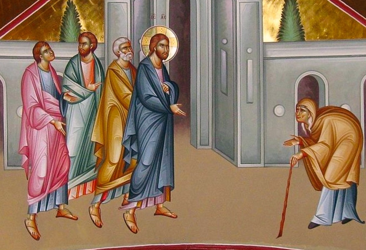 Исцеление Иисусом Христом согбенной женщины.