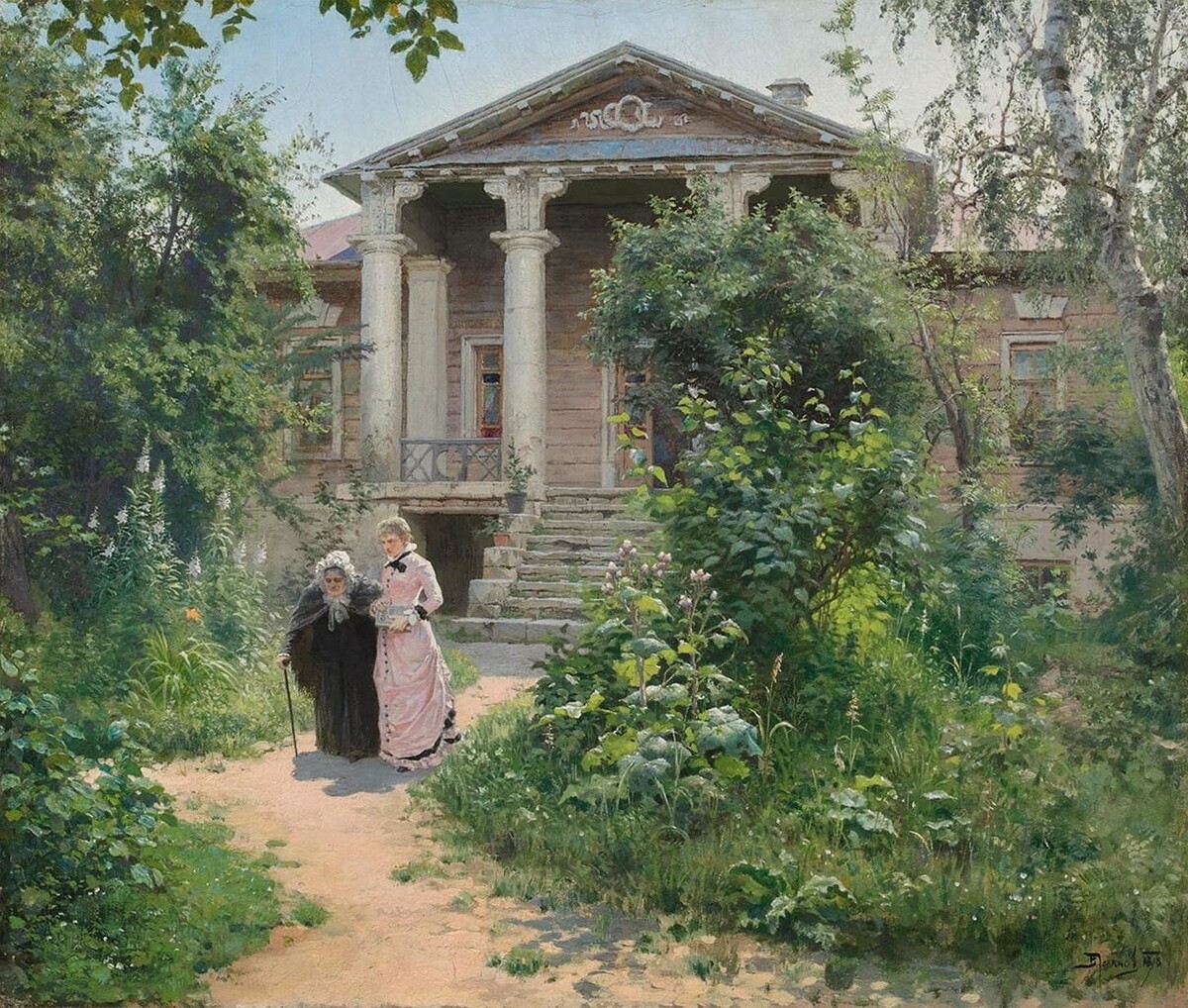 Василий Поленов. Бабушкин сад. Источник: https://cdn.culture.ru/images/ccbf0ef5-f7ff-5c7c-86a4-6143be1ccbc6