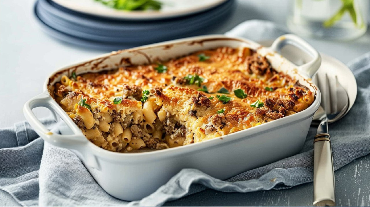 Запеканка с макаронами 