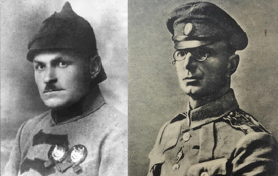 Краском Е.И. Ковтюх и полковник М.Г. Дроздовский. Фото из открытых источников