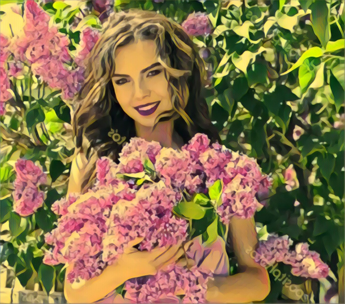 Полина с сиренью