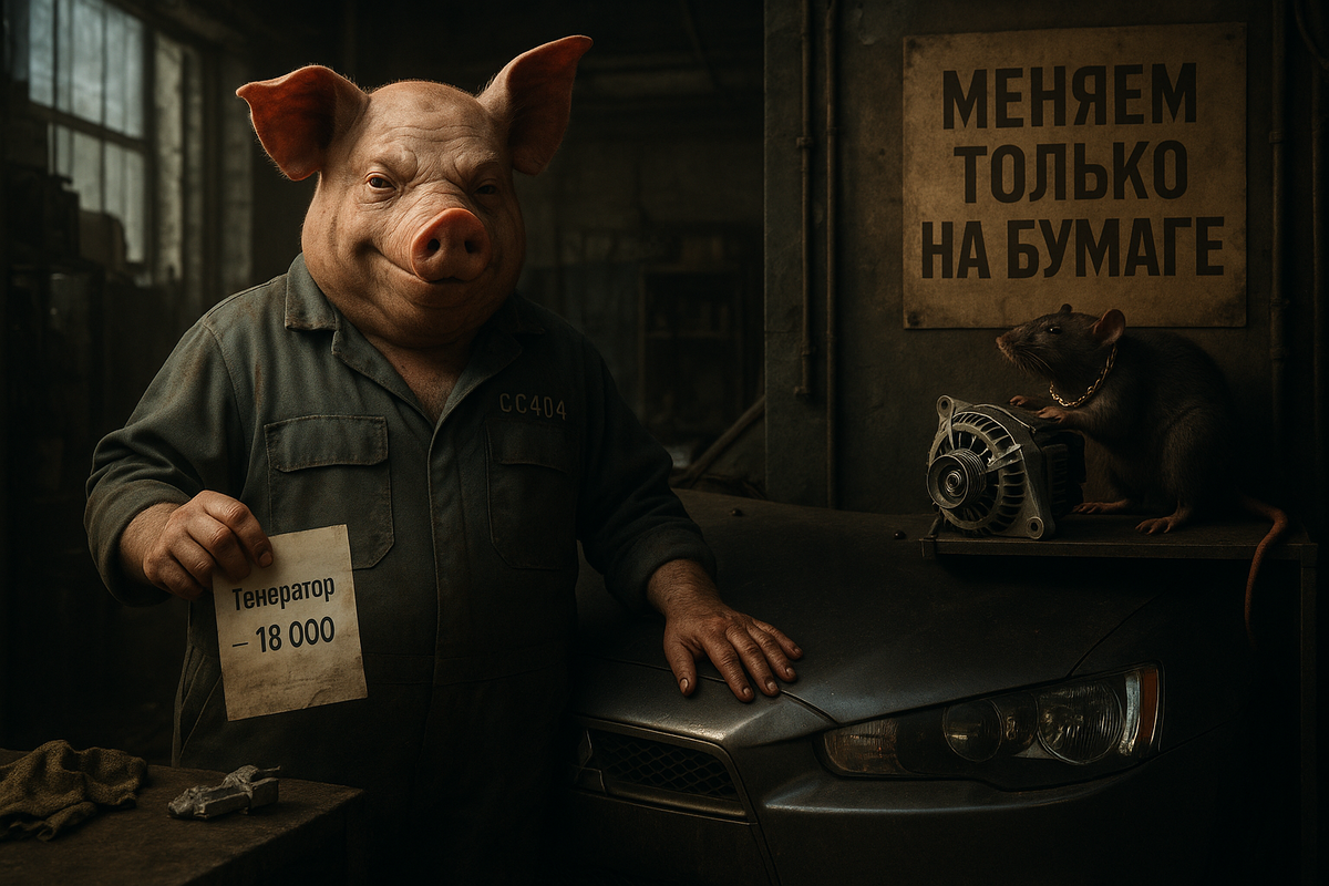 Замена, ремонт, диагностика генератора в автомобиле мицубиси на шоссе энтузиастов в Москве. История произошедшая в Свиносервисе 404. Не подумайте, что этот случай был в Мицубиси Моторс клубе mmcclub, нет!