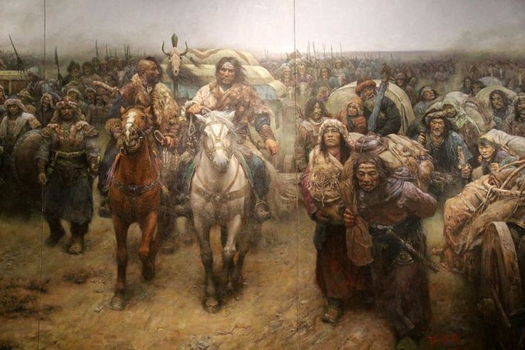 Нет, это не древние евреи, бредущие из Египта в "обетованную землю Палестины". Это племя кочевников совершает очередной свой марш-бросок. В древние времена подобное "переселение народов" было явлением довольно частым.