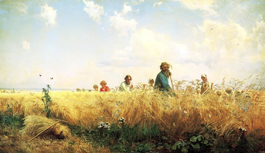 «Страдная пора (Косцы)». Г. Г. Мясоедов