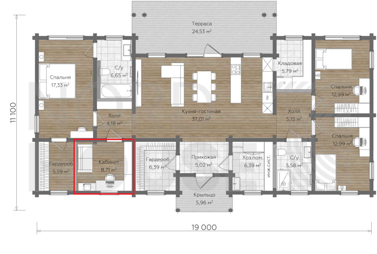 Небольшой, но удобный кабинет