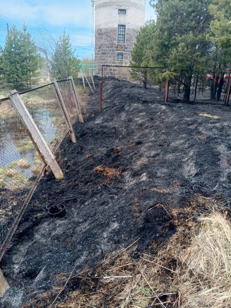    Пожарные остановили огонь у водонапорной башни в поселке КарелииГосударственный комитет Карелии по ОЖ и БН