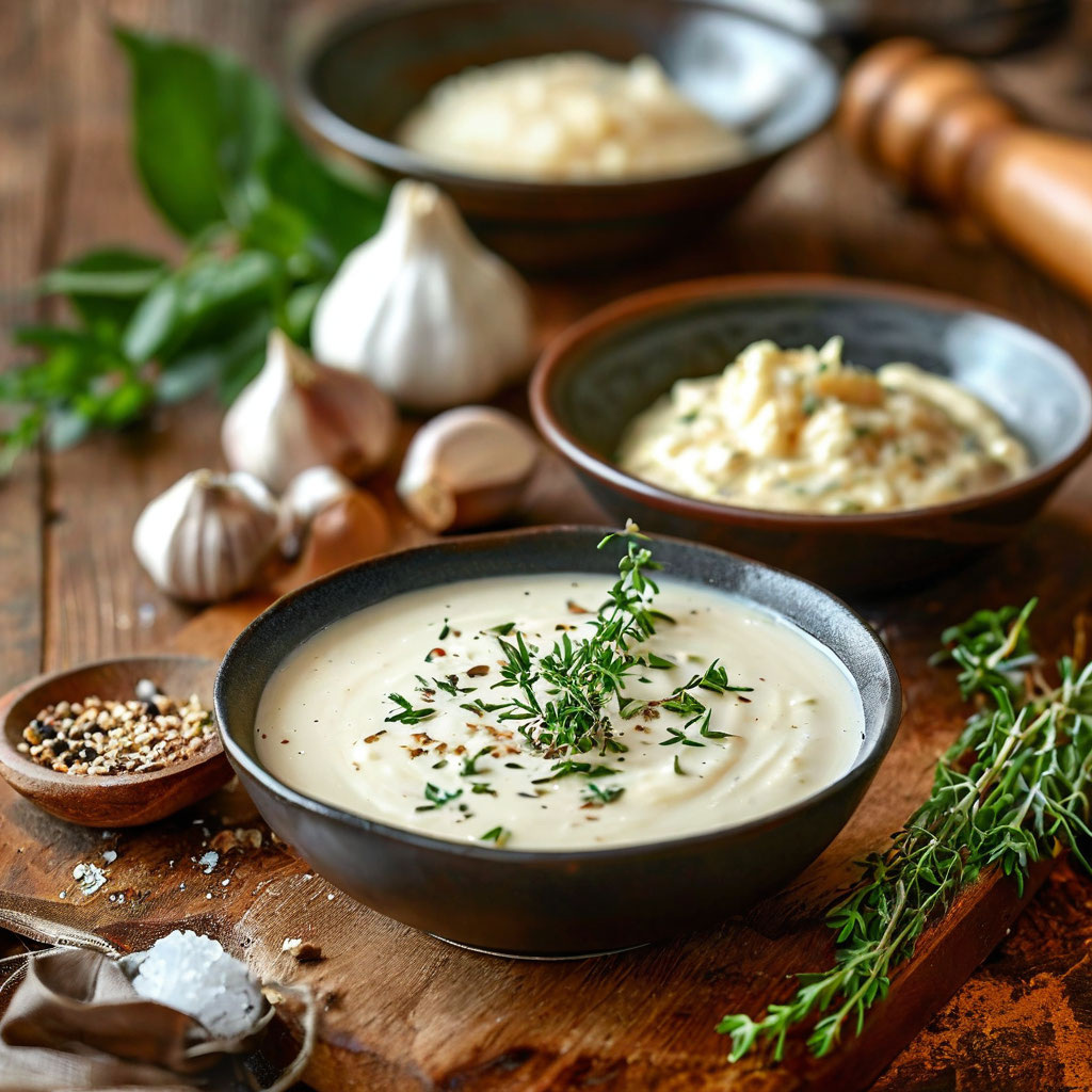 Существует множество разновидностей сливочного соуса: классический, с добавлением чеснока, зелени, сыра, горчицы, лимонного сока и других ингредиентов. Это позволяет подобрать соус к различным блюдам.