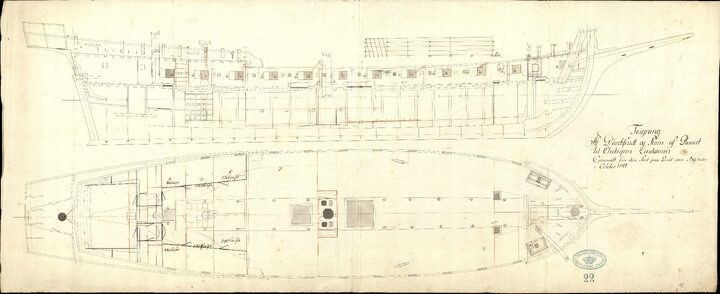 Чертеж шебеки 1785 г. g4014. Датский архив.