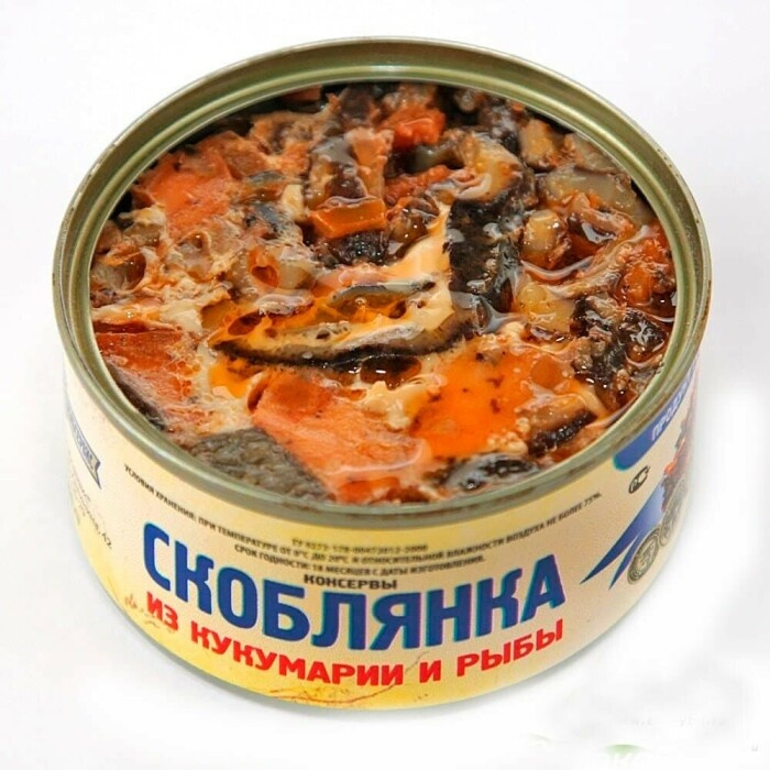 На полках советский магазинов был и такой изыск - консервированные морские огурцы. \ Фото: cdni.russiatoday.com.