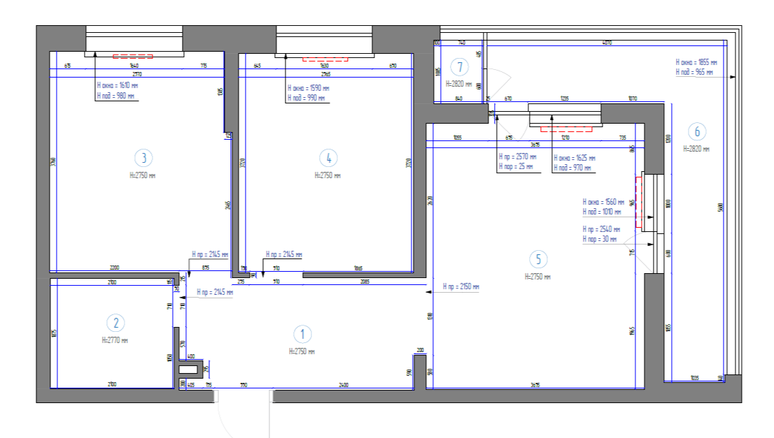 Вот такой план получился после обмеров