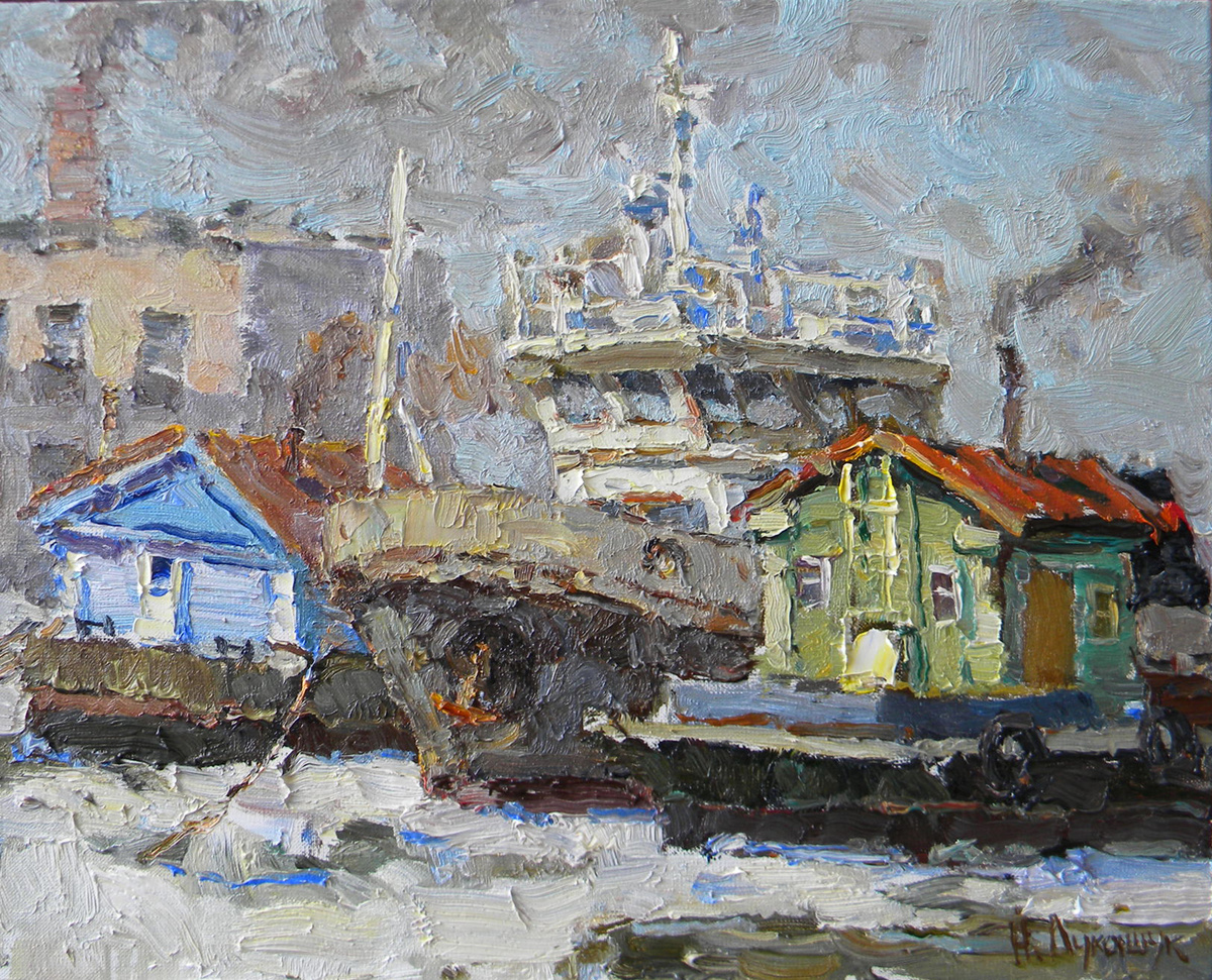 Николай Лукашук "Весной на Самарке" холст, масло 40х50 