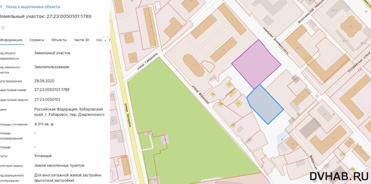    Участок в переулке Дзержинского, предложенный жителями под парк