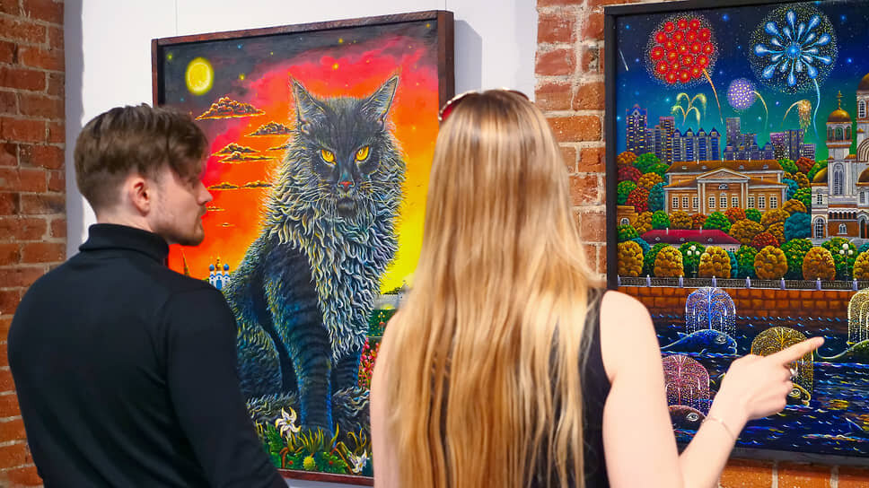 «Казанский наив» в Международном центре искусств «Главный проспект».📷Фото: Евгения Яблонская / Коммерсантъ