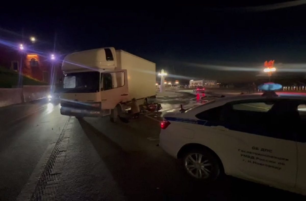    Грузовик не уступил дорогу мотоциклу