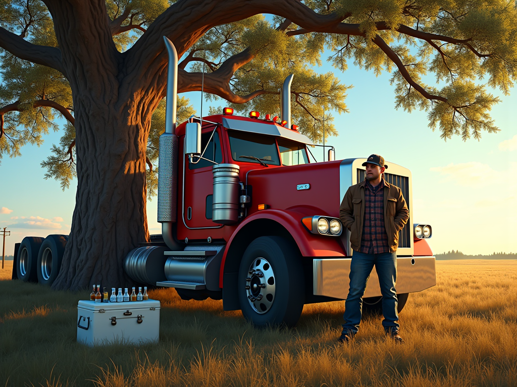 грузовик в жару