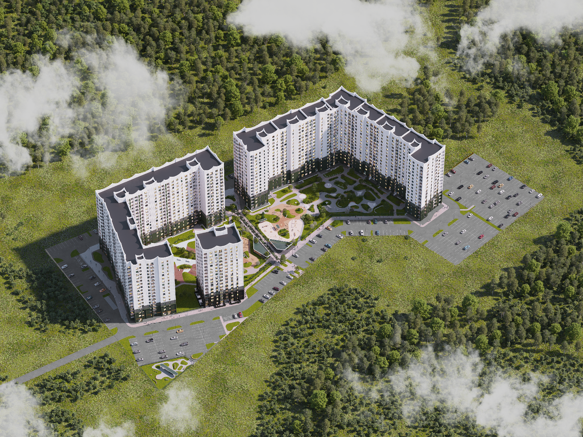 Проект будет состоять из 3 домов. Первая очередь строительства — это 17-этажный дом на 7 секций