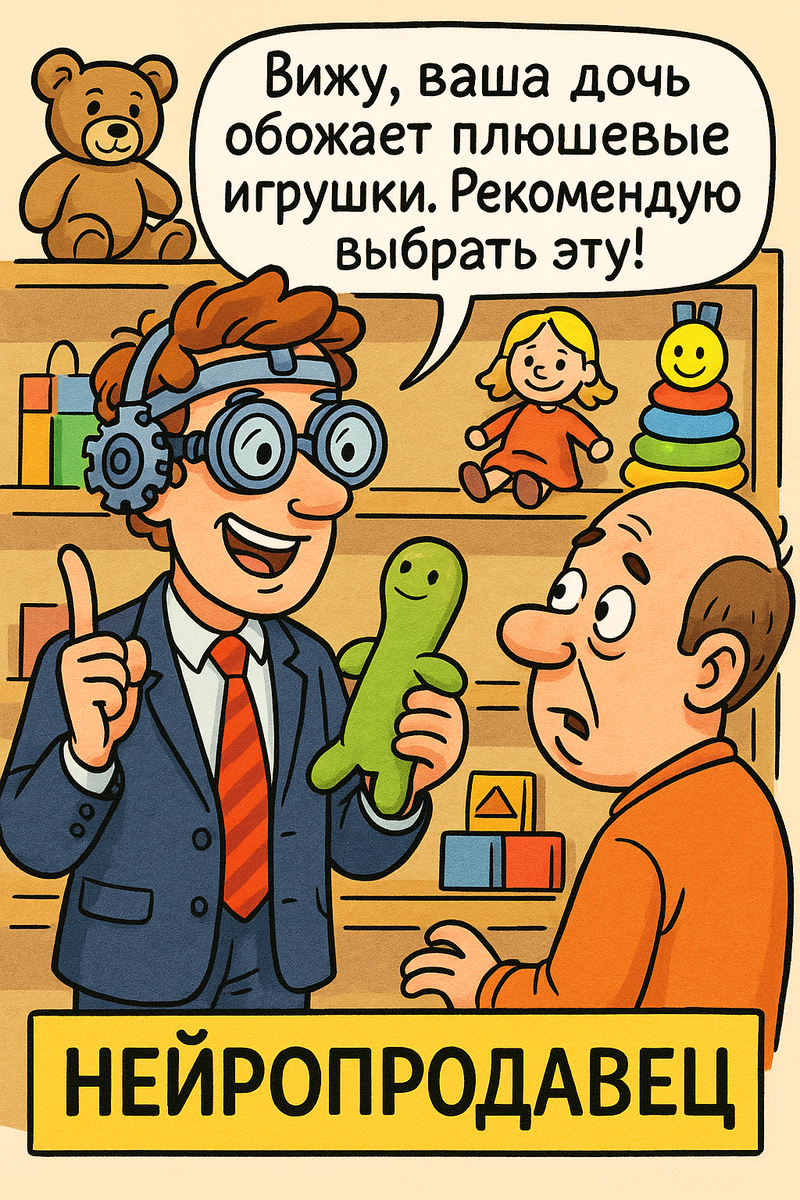 Нейропродавец знает кому и что предложить.