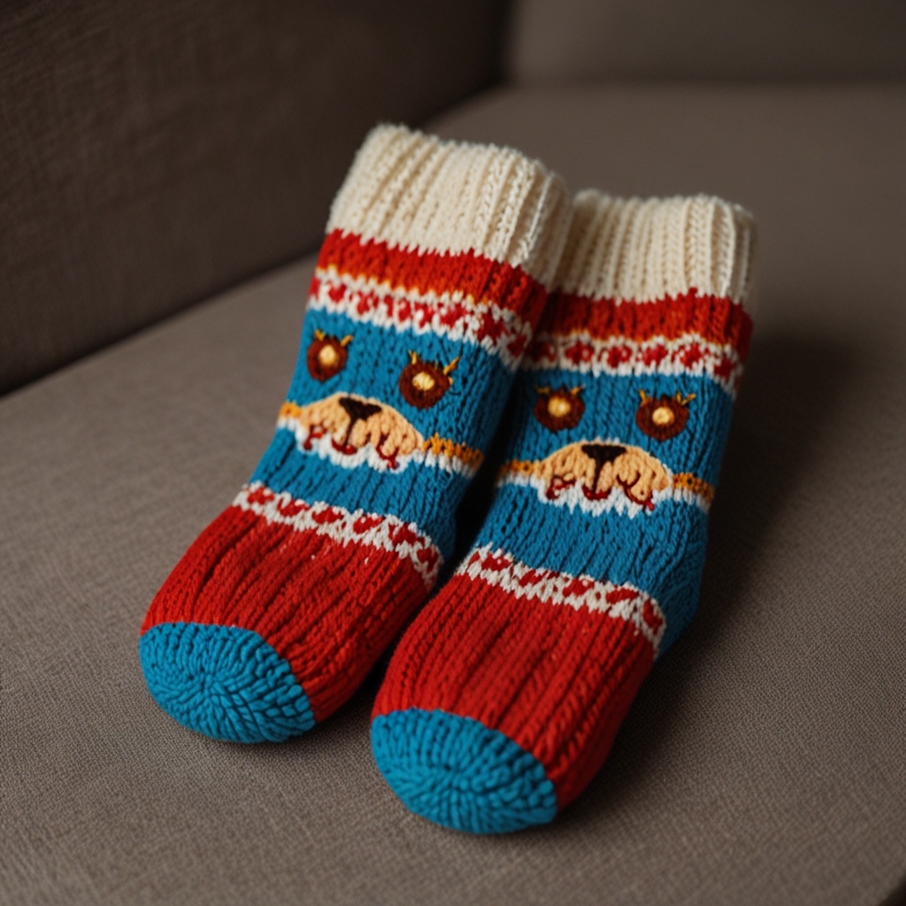 Детские вязаные носочки