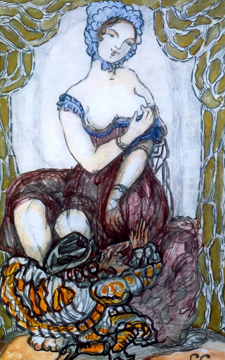 Сергей Судейкин. Портрет О.А.Глебовой-Судейкиной, 1905