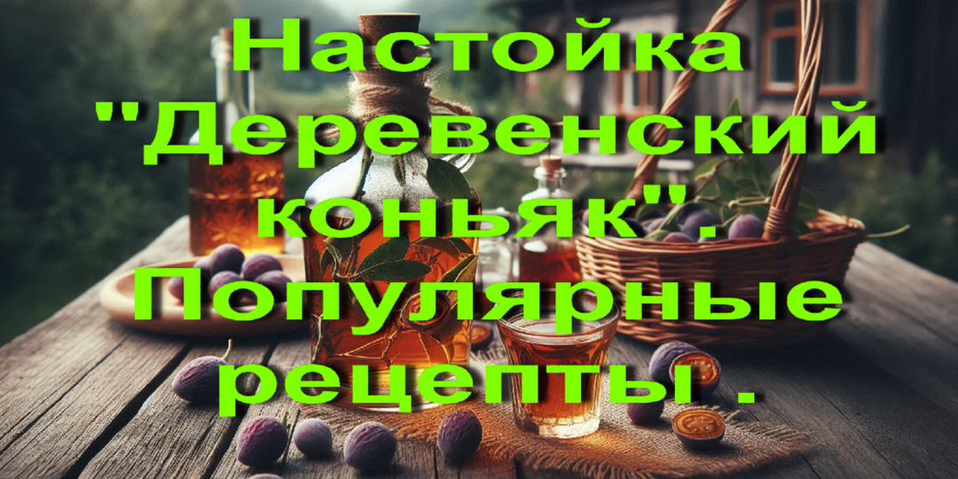 Настойка "Деревенский коньяк". Популярные рецепты . Настойки из прошлого. Три рецепта.