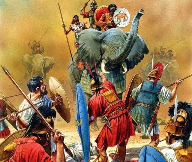 Слоны Ганнибала в битве при Заме