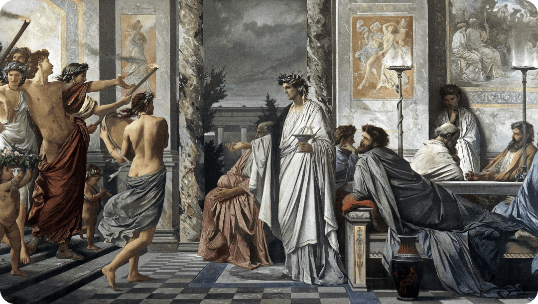 "Пир" Платона. Источник иллюстрации  - ресурсы Интернета