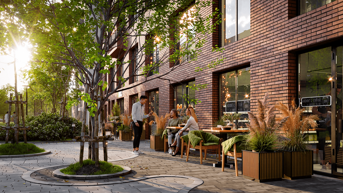 На первых этажах откроются магазины, кафе, пекарни и другие повседневные сервисы