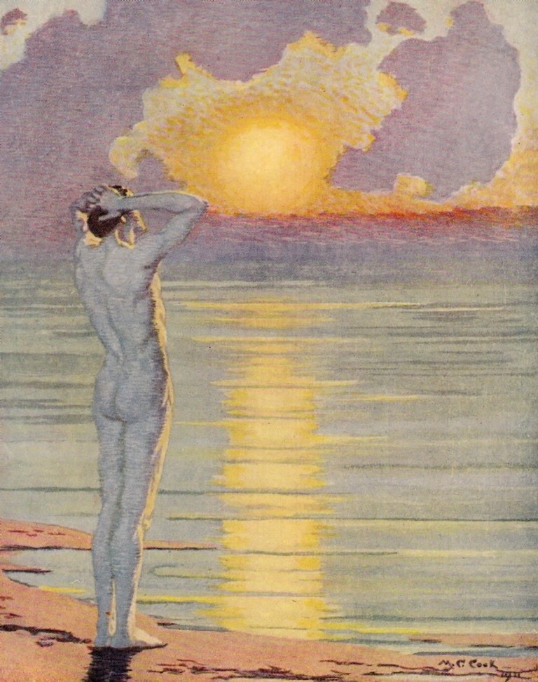 Иллюстрация Маргарет К. Кук для редкого издания «Листьев травы» Уолта Уитмена 1913 года . (Доступно в виде печатного издания .)