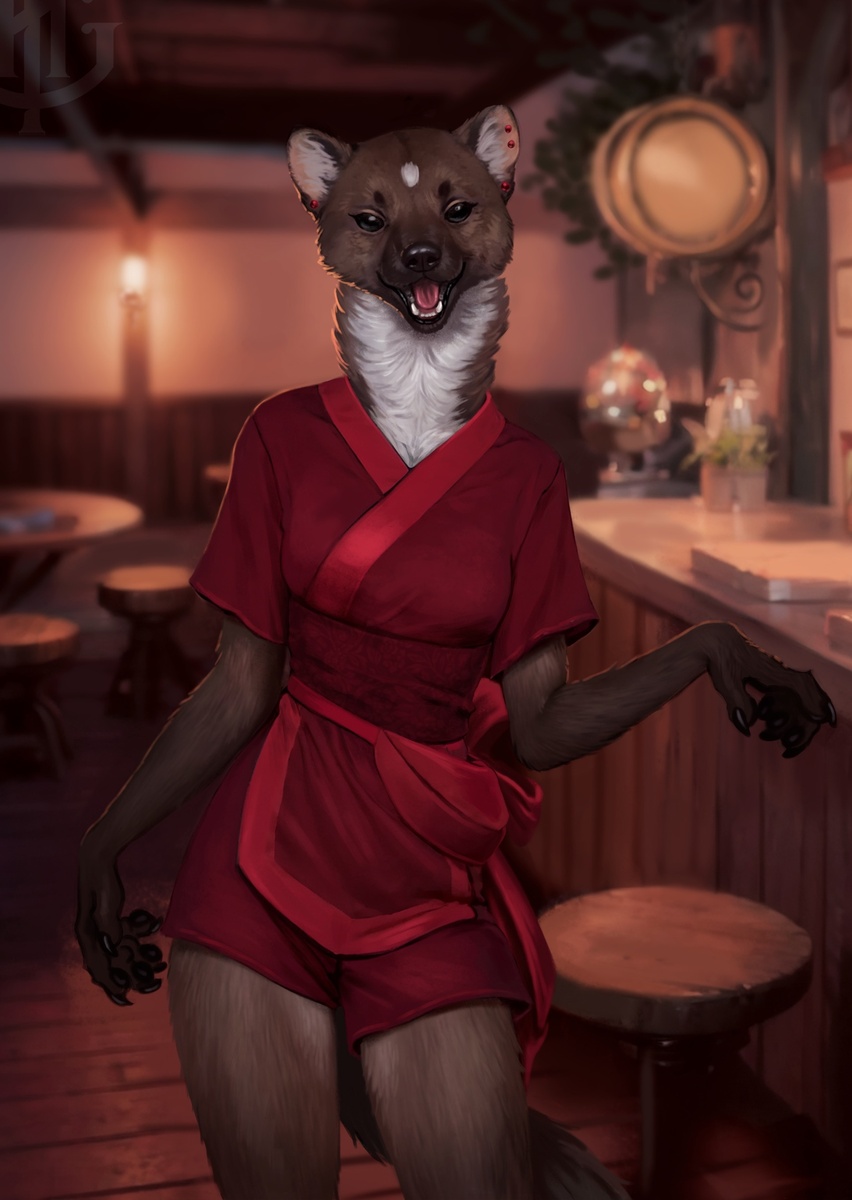 Куница Рунаста. Выменяла пару магических способностей на обязанность есть и носить только красное.