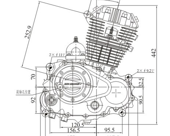 Двигатели для мотоциклов ZONGSHEN поколения 165, 167, 169, 170.