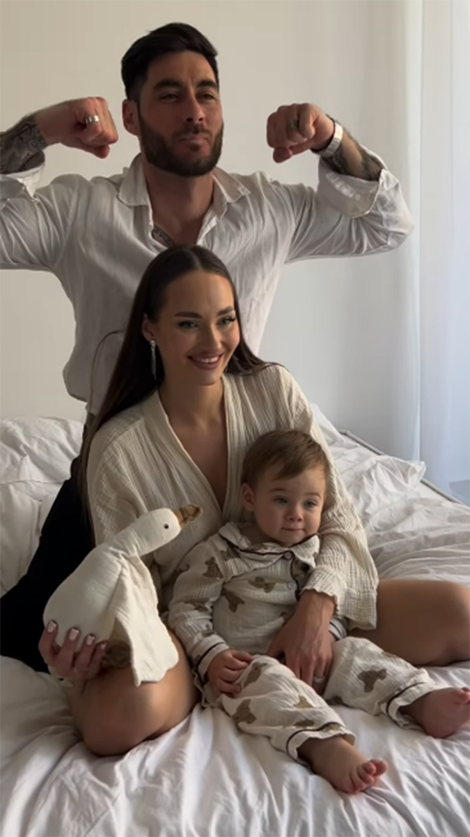 Тигран Салибеков и Вика Лысковец на фотосессии с сыном Леоном. Фото: соцсети Тиграна Салибекова