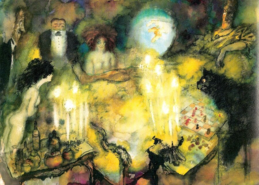 Иллюстрация к книге "Мастер и Маргарита", худ. Г. Калиновский