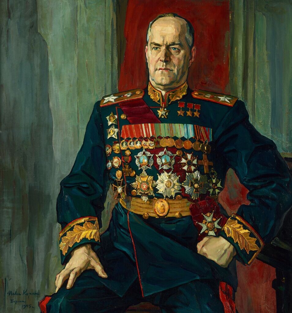 Портрет Г.К. Жукова писался в послевоенной Германии.