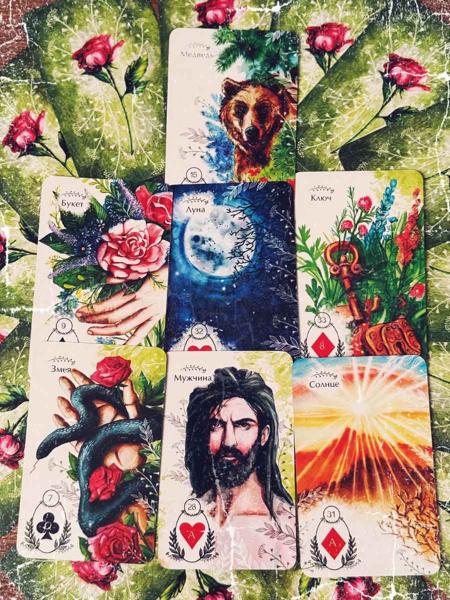 Фото расклада «Цветочный сад» - ВАРИАНТ 1