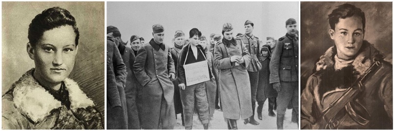 Советская партизанка - Зоя Космодемьянская.