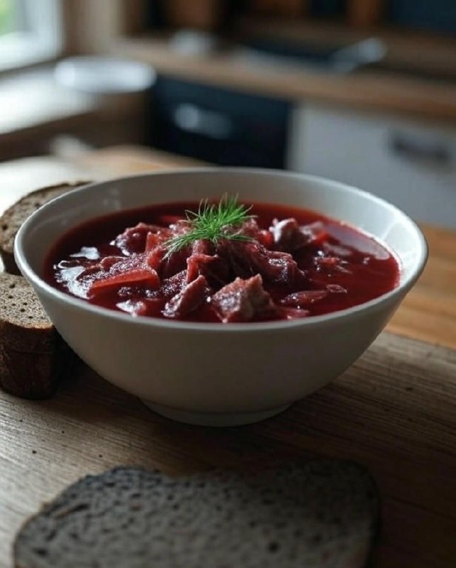  Классический борщ с мясом 