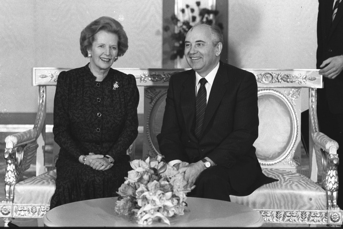 Премьер-министр Великобритании Маргарет Тэтчер и Михаил Горбачёв .1987 [(c) ИЗВЕСТИЯ]
