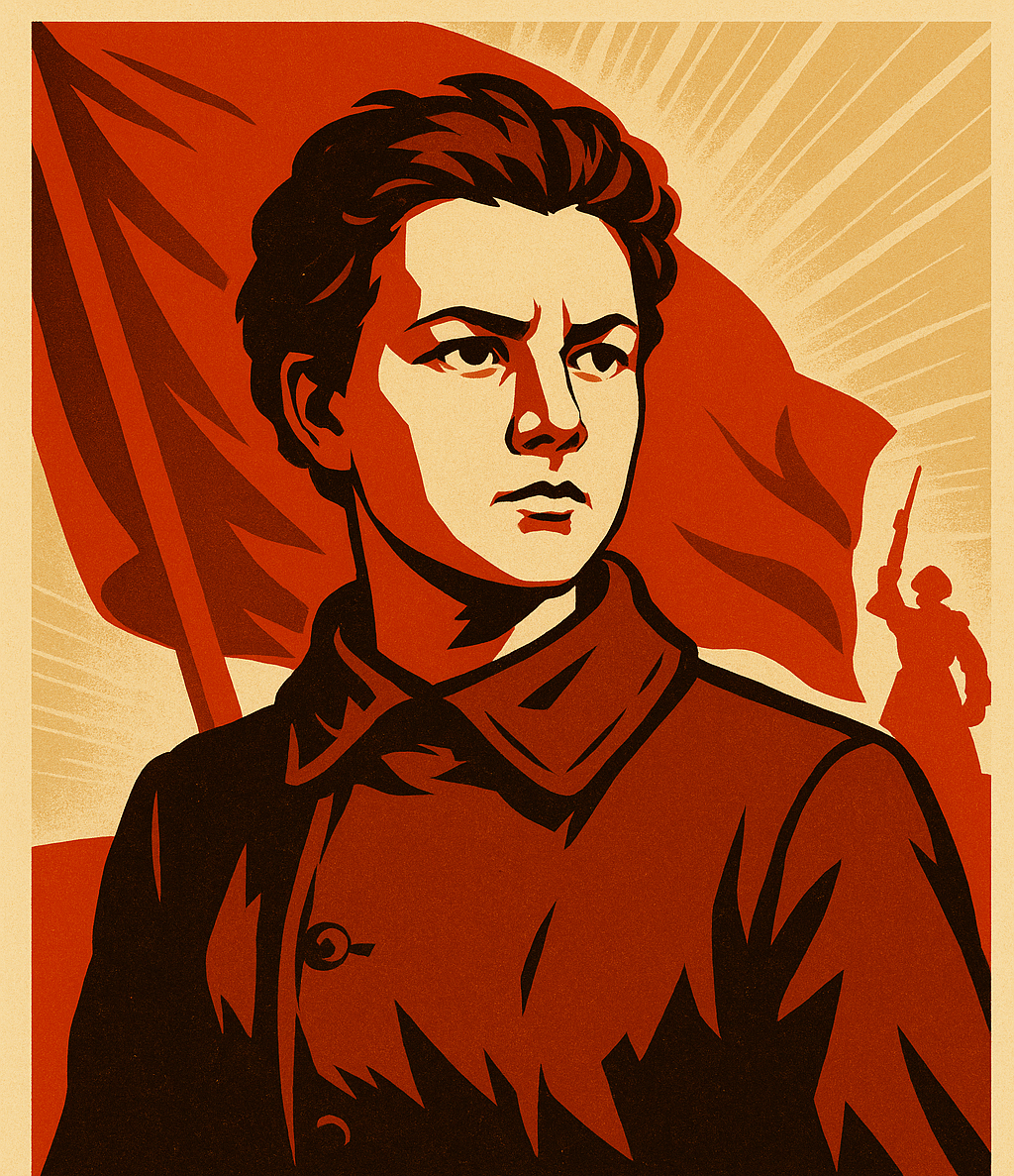 Изображение Зои Космодемьянской сгенерированное с помощью ИИ.