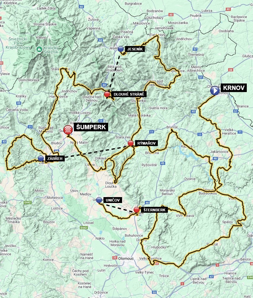 Маршрут велогонки