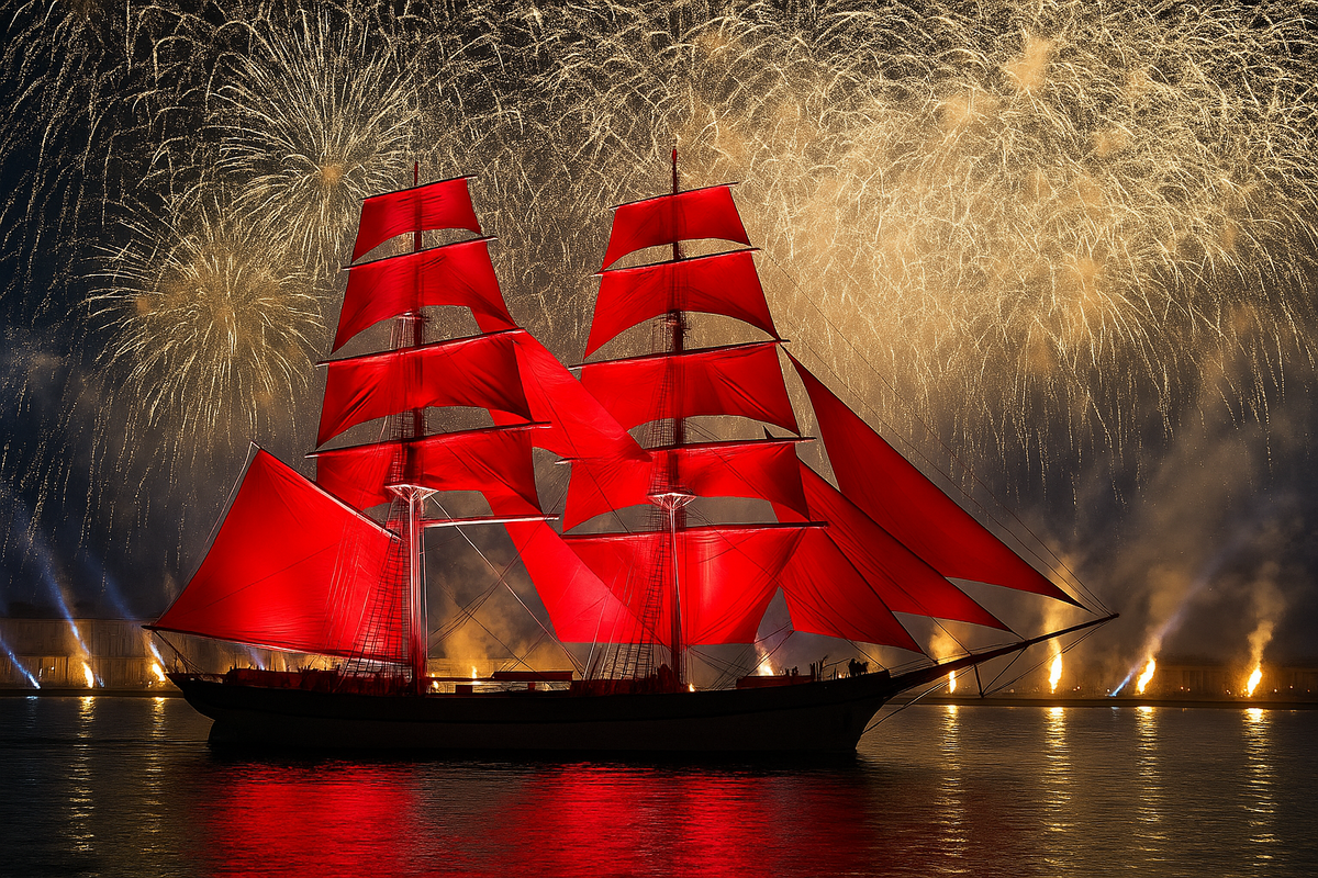 фестиваль «Алые паруса» в Санкт-Петербурге.