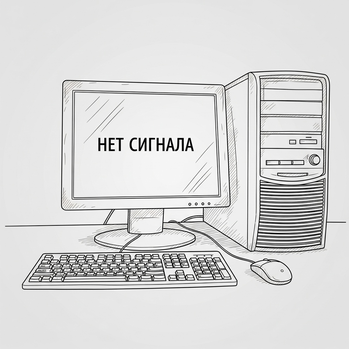 Нет сигнала в компьютере