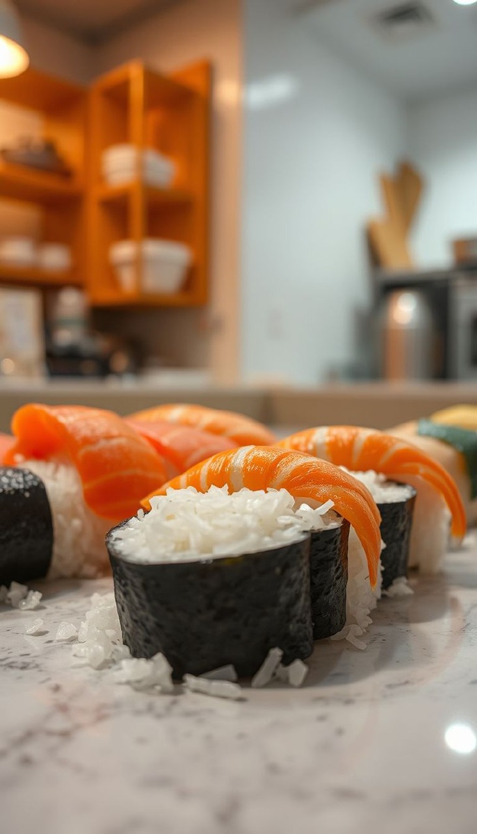 Суши с листом нори